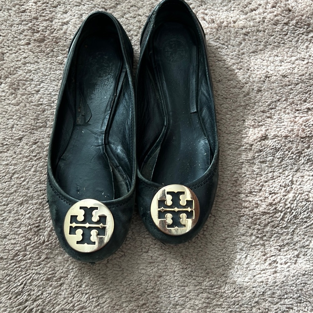 Black Tori Burch Flats